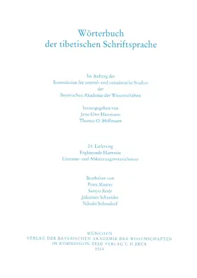 Wörterbuch der tibetischen Schriftsprache  24. Lieferung