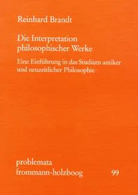 Die Interpretation philosophischer Werke