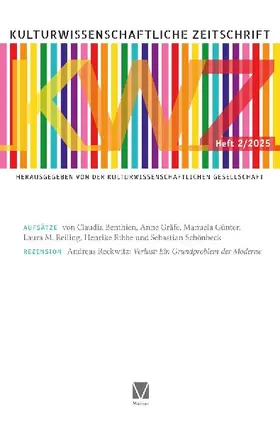 Kulturwissenschaftliche Zeitschrift 2/2025