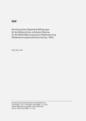 NAV Strom - Niederspannungsanschlussverordnung