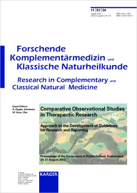 Comparative Observational Studies in Therapeutic Research