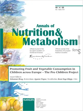 Promoting Fruit and Vegetable Consumption in Children across Europe - The Pro Children Project