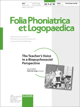 The Teacher's Voice in a Biopsychosocial Perspective