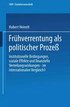 Frühverrentung als politischer Prozeß