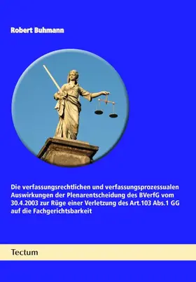 Die verfassungsrechtlichen und verfassungsprozessualen Auswirkungen der Plenarentscheidung des BVerfG vom 30.4.2003 zur Rüge einer Verletzung des Art. 103 Abs.1 GG auf die Fachgerichtsbarkeit