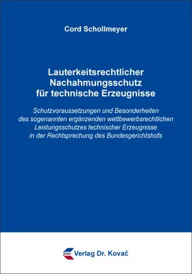 Lauterkeitsrechtlicher Nachahmungsschutz für technische Erzeugnisse