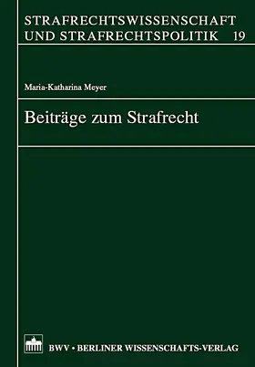 Beiträge zum Strafrecht