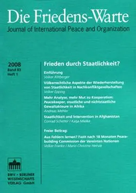 Frieden durch Staatlichkeit?