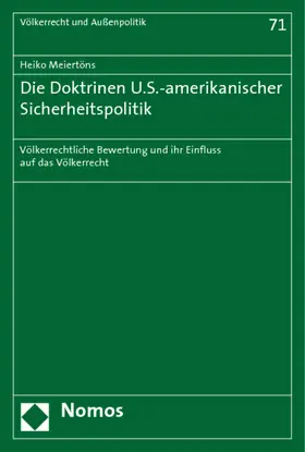 Die Doktrinen U.S.-amerikanischer Sicherheitspolitik