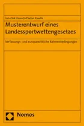Musterentwurf eine Landessportwettengesetzes