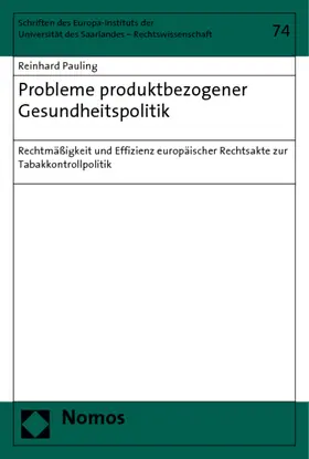 Probleme produktbezogener Gesundheitspolitik