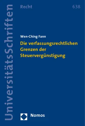 Die verfassungsrechtlichen Grenzen der Steuervergünstigung