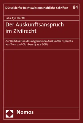 Der Auskunftsanspruch im Zivilrecht