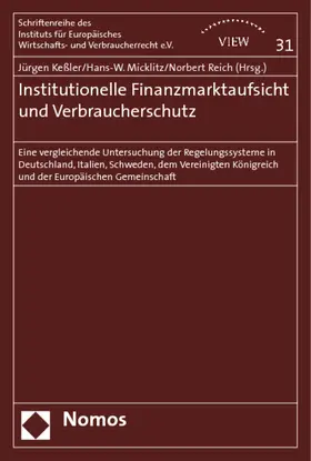 Institutionelle Finanzmarktaufsicht und Verbraucherschutz