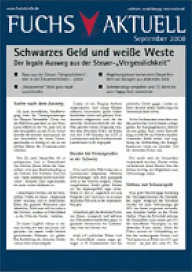 Schwarzes Geld & weiße Weste