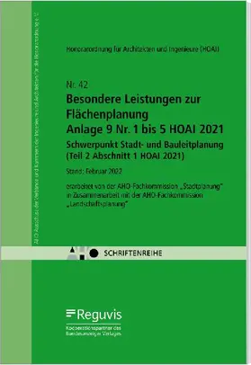 Besondere Leistungen zur Flächenplanung - Anlage 9 Nr. 1 bis 5 HOAI 2021 - Schwerpunkt Stadt- und Bauleitplanung (Teil 2 Abschnitt 1 HOAI 2021)