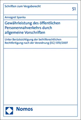 Gewährleistung des öffentlichen Personennahverkehrs durch allgemeine Vorschriften