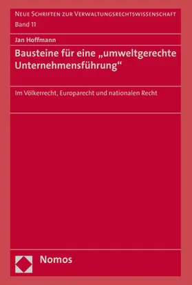 Bausteine für eine "umweltgerechte Unternehmensführung"