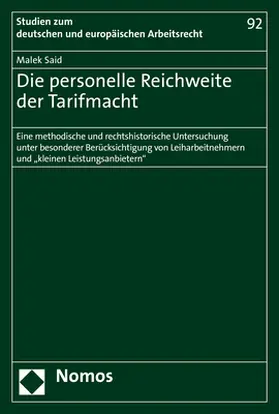 Die personelle Reichweite der Tarifmacht