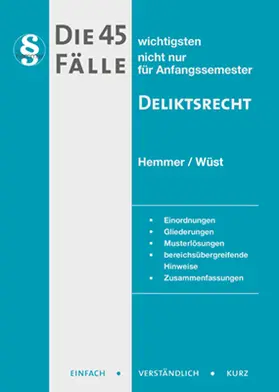 Die 45 wichtigsten Fälle Deliktsrecht