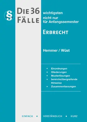 Die 36 wichtigsten Fälle zum Erbrecht