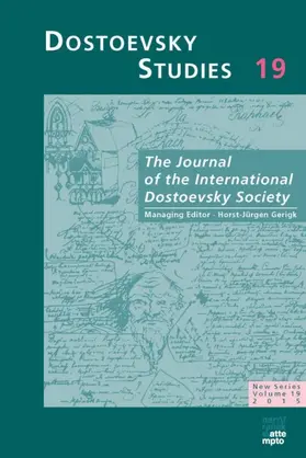 Dostoevsky Studies, Volume 19/2015