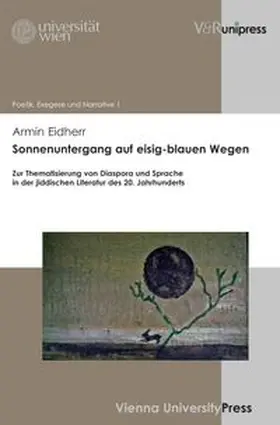 Sonnenuntergang auf eisig-blauen Wegen