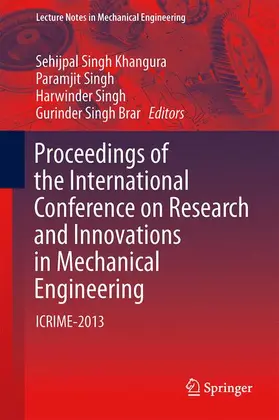 Proceedings of the International Conference on Research and Innovations in Mechanical Engineering