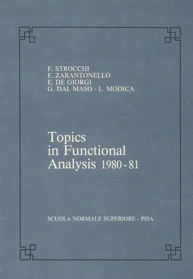Topics in Functional Analysis 1980-81