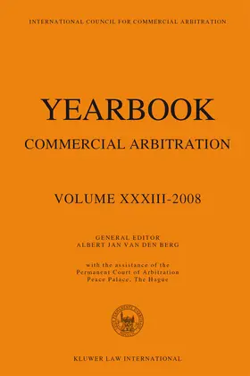 Yearbook Commercial Arbitration Volume XXXIII a 2008