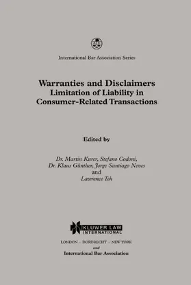 Warranties and Disclaimers Limitation of Liability in Consumer-Related Transactions