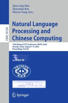 Natural Language Processing and Chinese Computing