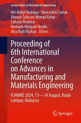 Proceeding of 6th International Conference on Advances in Manufacturing and Materials Engineering