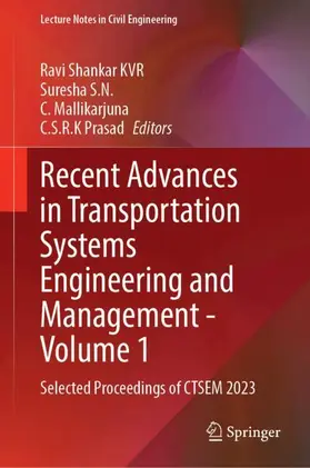 Recent Advances in Transportation Systems Engineering and Management-Volume 1