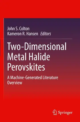 Two-Dimensional Metal Halide Perovskites