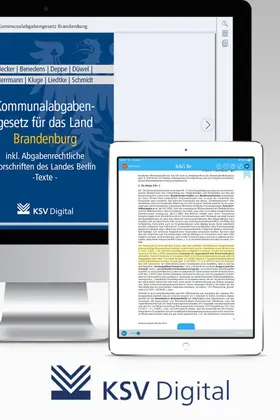 Kommunalabgabengesetz für das Land Brandenburg/Abgabenrechtliche Vorschriften des Landes Berlin -Texte - (digital)