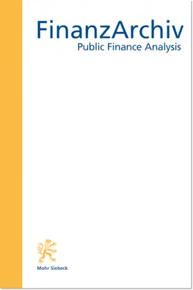 FinanzArchiv / Public Finance Analysis (FA)