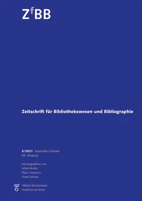 Zeitschrift für Bibliothekswesen und Bibliographie