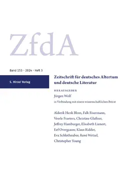 ZfdA – Zeitschrift für deutsches Altertum und deutsche Literatur