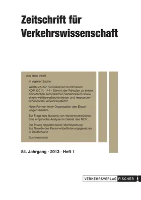 Zeitschrift für Verkehrswissenschaft