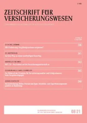 Zeitschrift für Versicherungswesen