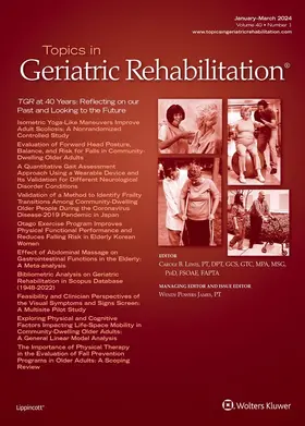 Topics in Geriatric Rehabilitation