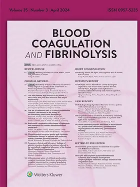Blood Coagulation & Fibrinolysis