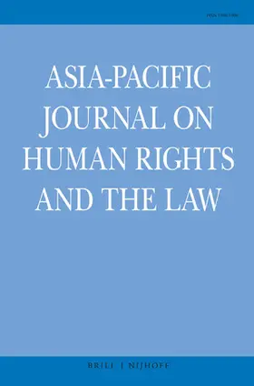 Asia-Pacific Journal on Human Rights and the Law