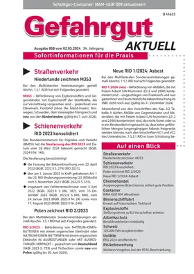 Gefahrgut AKTUELL - Newsletter