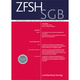 ZFSH/SGB - Zeitschrift für die sozialrechtliche Praxis