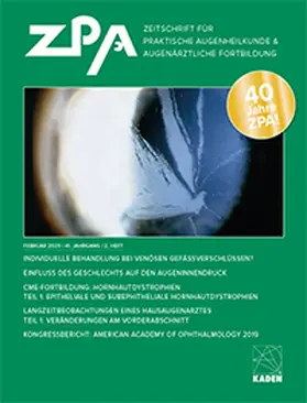 ZPA -  Zeitschrift für praktische Augenheilkunde & augenärztliche Fortbildung