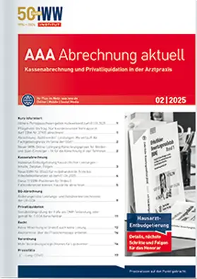 AAA Abrechnung aktuell