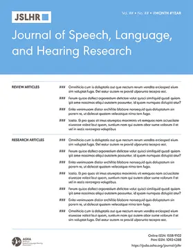 Journal of Speech, Language, and Hearing Research