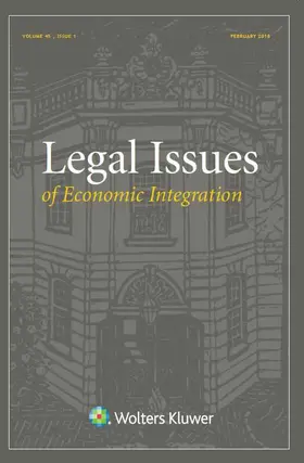 Legal Issues of Economic Integration